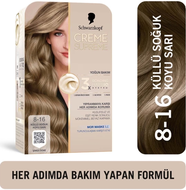 CREME SUPREME 8-16 KÜLLÜ SOĞUK KOYU SARI x6 | Henkel
